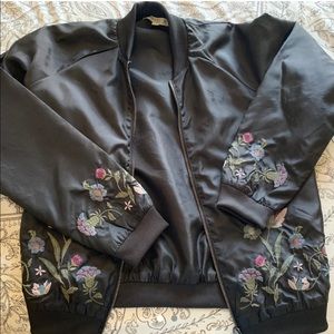 Floral bomber jacket